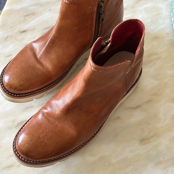 Bed Stu Women’s Tan Rustic Lydyi Vegetable Tanned Leather Ankle Boots Size 9 - Picture 10 of 16